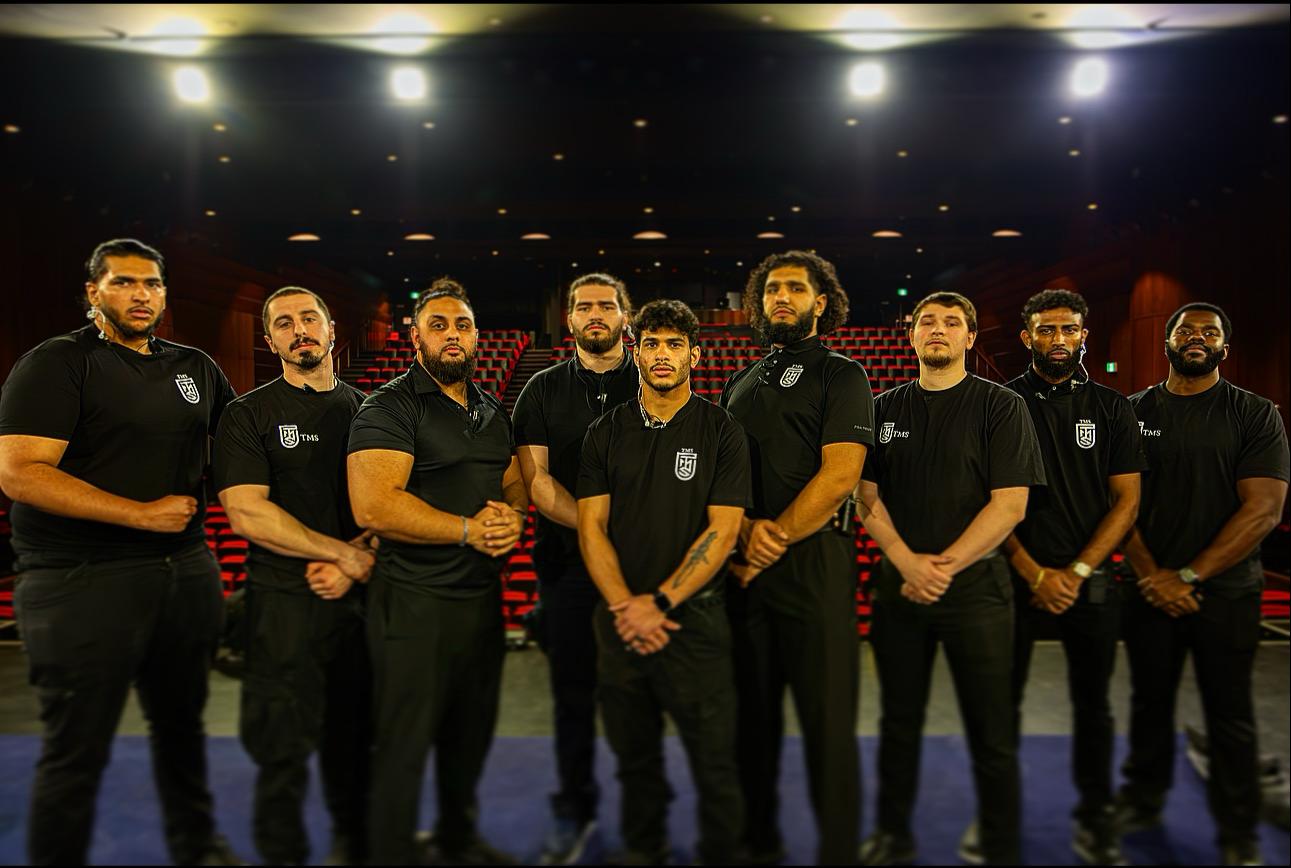 Security Team of Bodyguards on the Stage